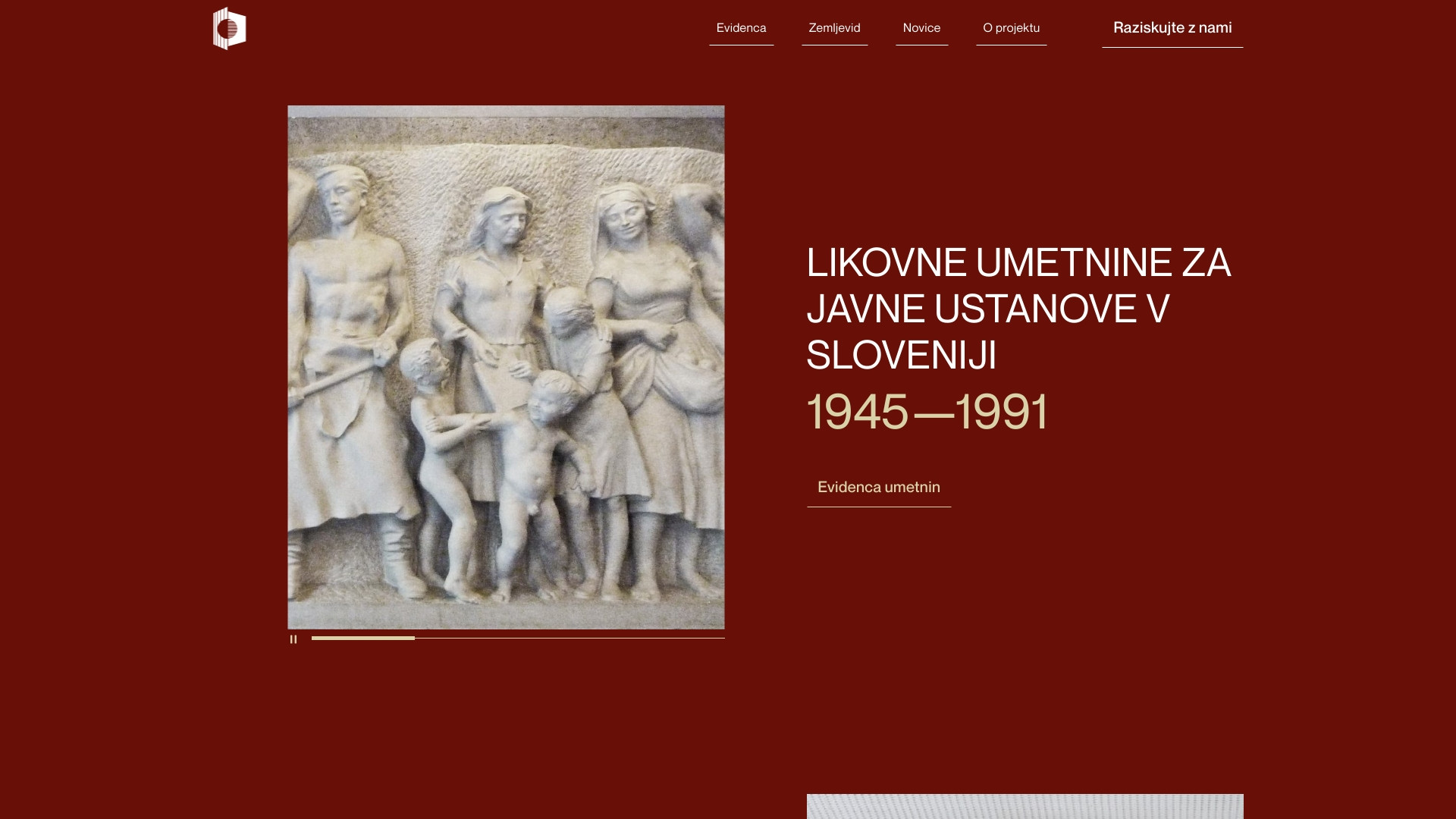 Spletna stran Umetnost za skupnost