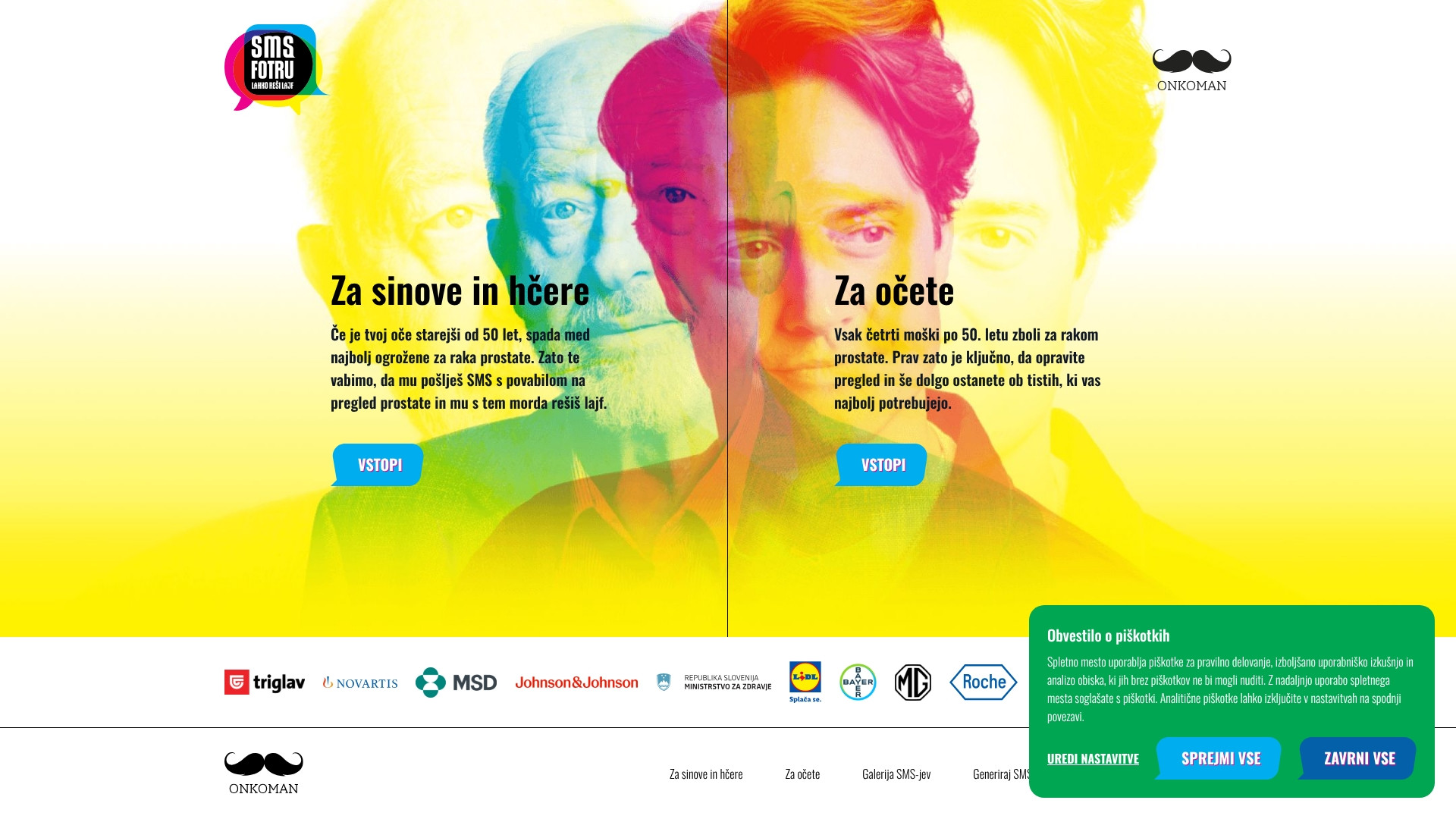 Kampanjska spletna stran SMS Fotru